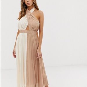 ASOS white/tan brand new dress